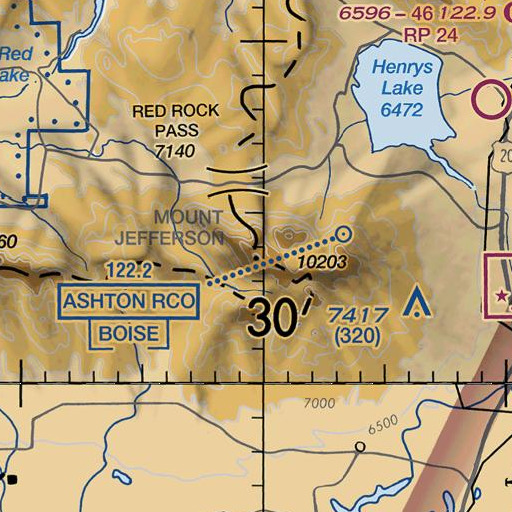 FAA VFR chart of Mount Jefferson, ID