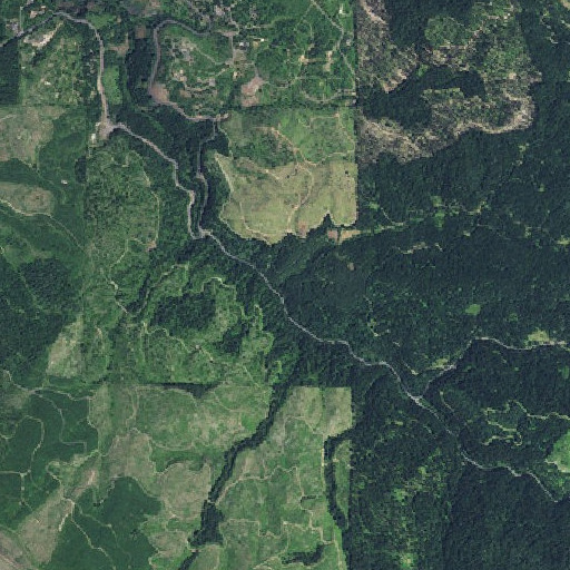 Aerial imagery of Lynx Creek, ID