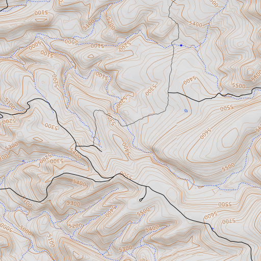 OpenTopoMap map of Peters Corral Spring, AZ