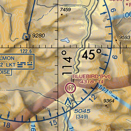 FAA VFR chart of Twin Peaks, ID