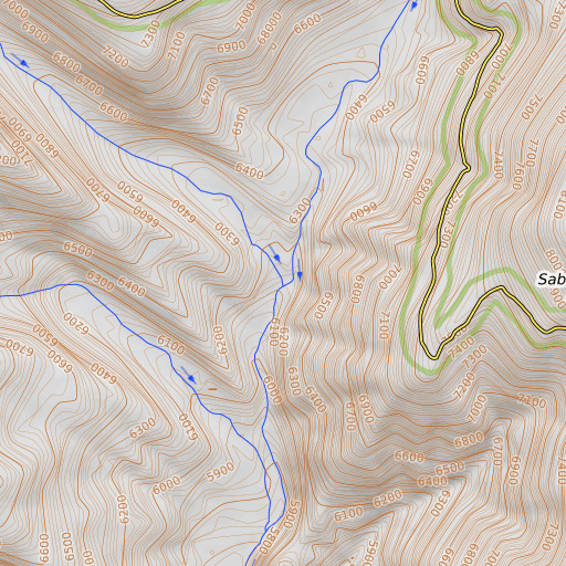 OpenTopoMap map of Basin Creek, ID