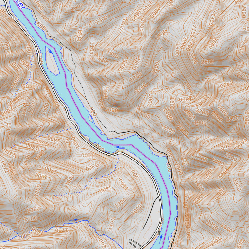 OpenTopoMap map of Buffalo Draw, ID