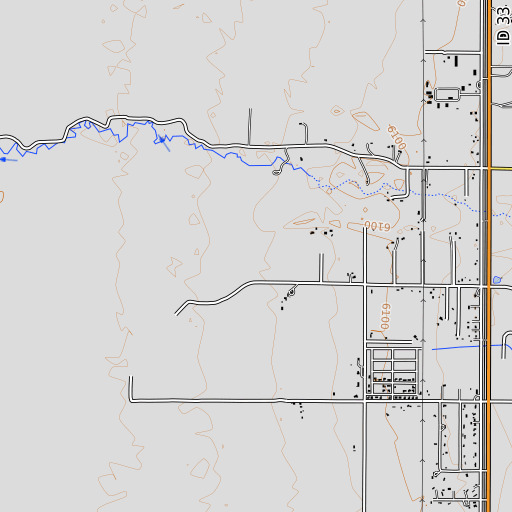 OpenTopoMap map of Fish Creek, ID