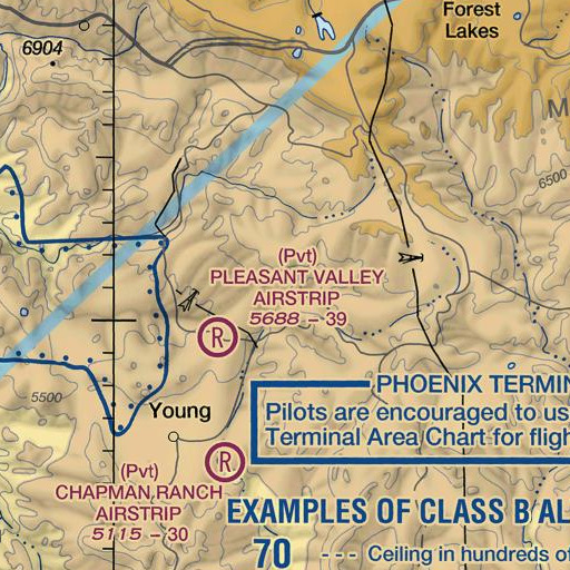 FAA VFR chart of Saunders Spring, AZ