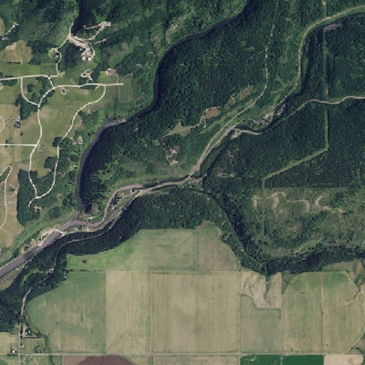 Aerial imagery of Warm River, ID