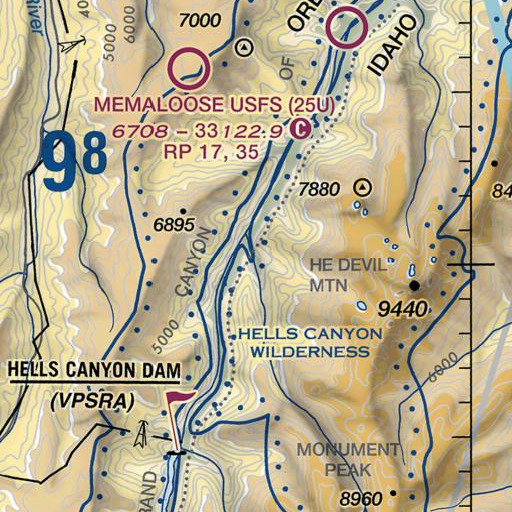 FAA VFR chart of Hibbs Ranch, ID