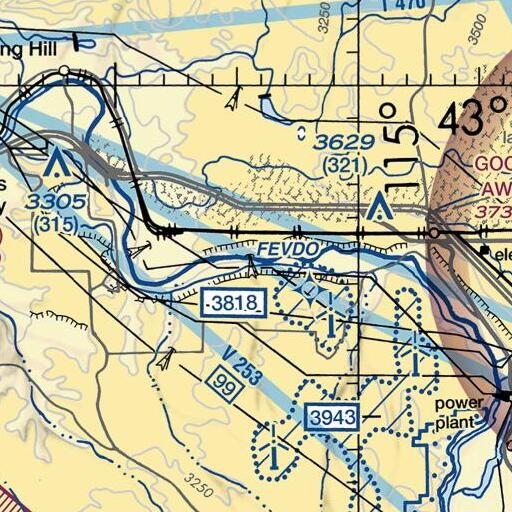 FAA VFR chart of Bliss Dam, ID