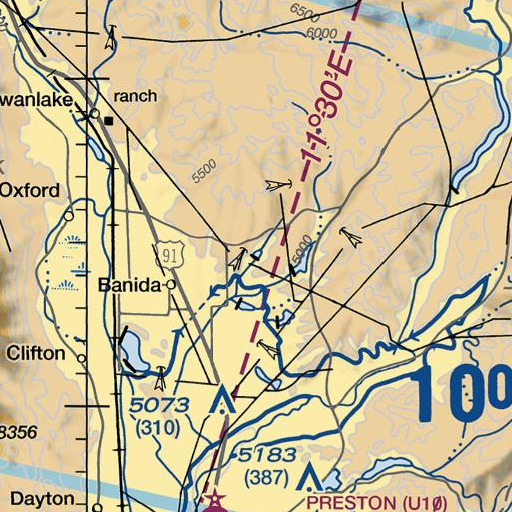 FAA VFR chart of Casperson Dam, ID