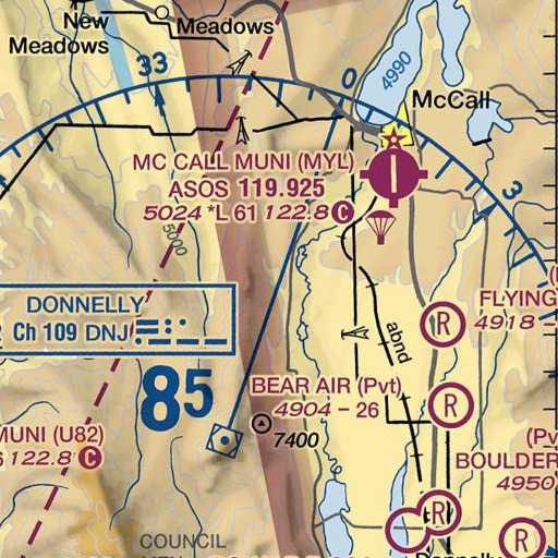 FAA VFR chart of Hait-Upper Dam, ID