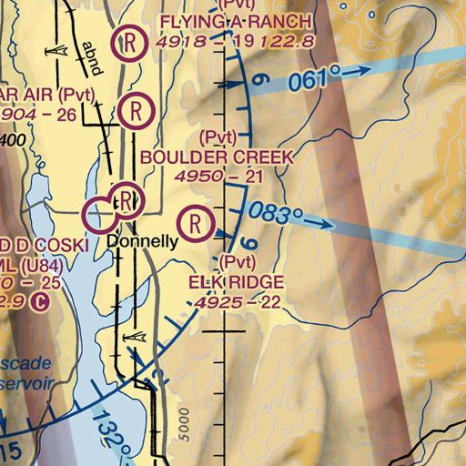 FAA VFR chart of Brown Dam, ID