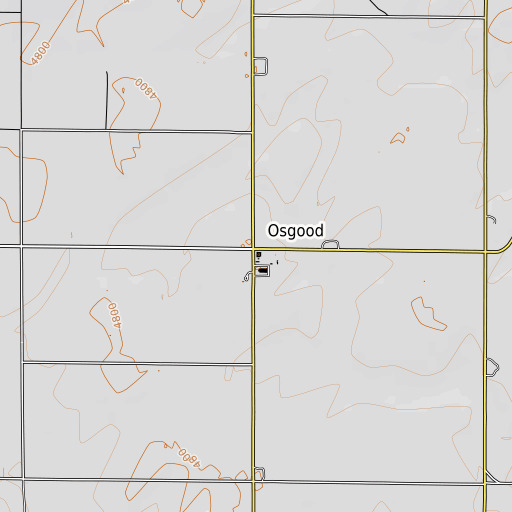 OpenTopoMap map of Osgood Elementary School, ID
