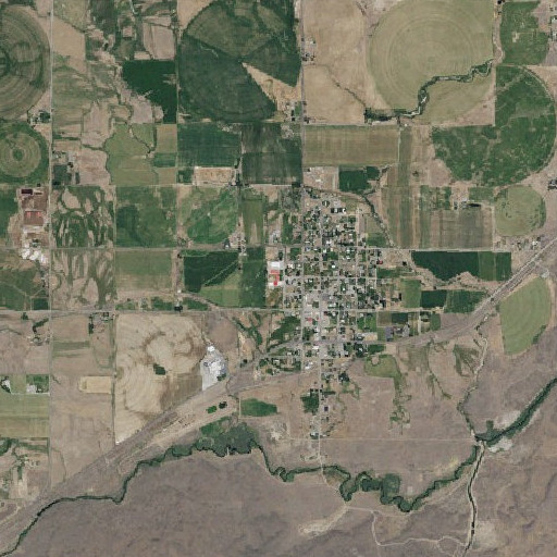 Aerial imagery of Richfield School, ID