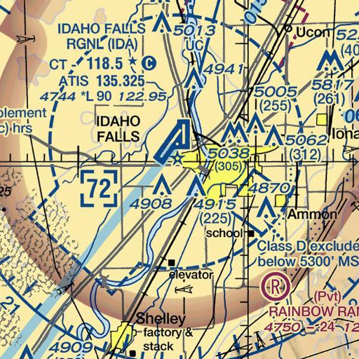 FAA VFR chart of Continuation School-Alternate School, ID