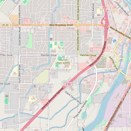 OpenStreetMap map of Continuation School-Alternate School, ID