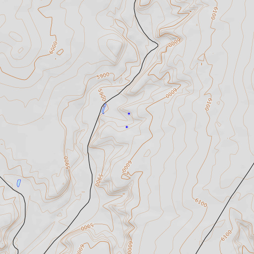 OpenTopoMap map of Donkey Spring, AZ
