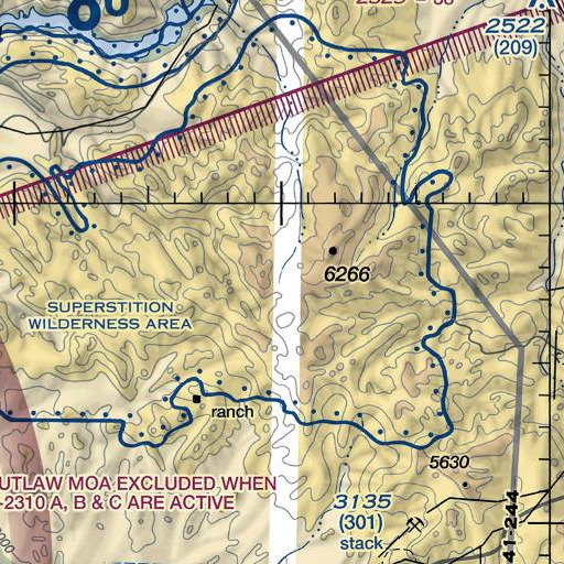 FAA VFR chart of Bear Spring Number One, AZ