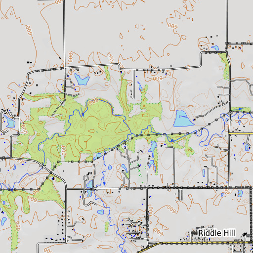 OpenTopoMap map of Archer Creek, IL