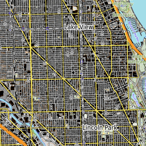 OpenTopoMap map of Agassiz Elementary School, IL