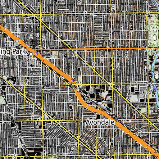 OpenTopoMap map of Athletic Field, IL
