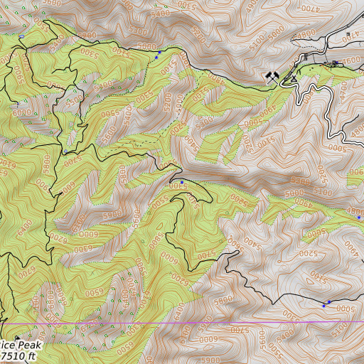 OpenTopoMap map of Pela Seca Spring, AZ