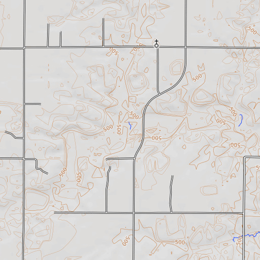 OpenTopoMap map of Bee Branch, IL