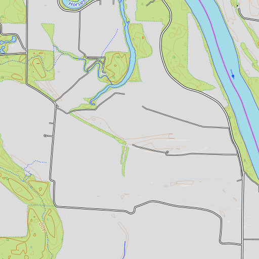 OpenTopoMap map of Berdick Slough, IL