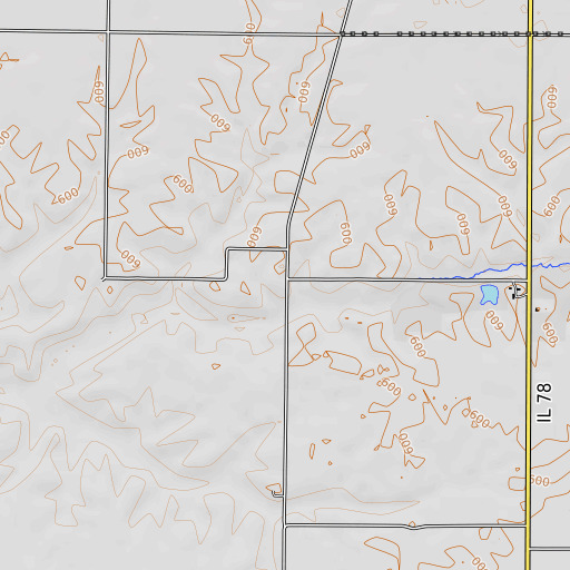 OpenTopoMap map of Bethlehem School (historical), IL