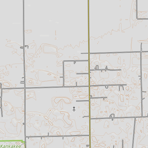 OpenTopoMap map of Bible Camp, IL