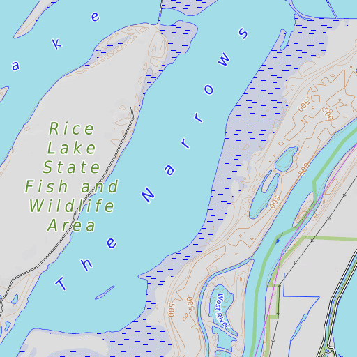 OpenTopoMap map of Big Lake, IL