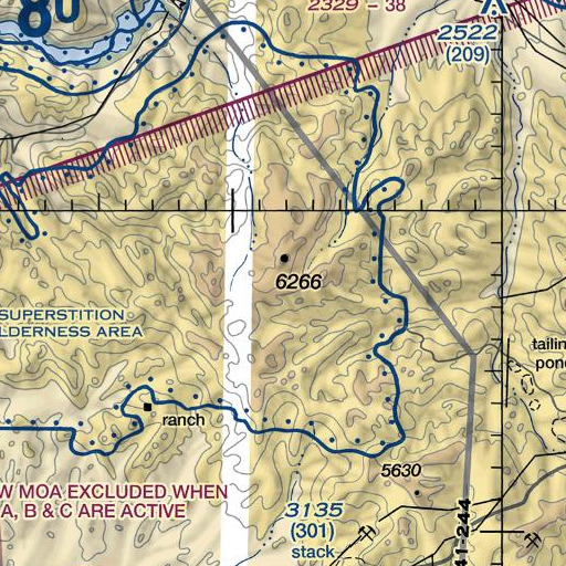FAA VFR chart of Upper Campaign Spring, AZ