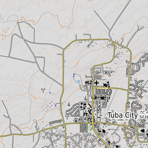 OpenTopoMap map of Dotson Spring, AZ