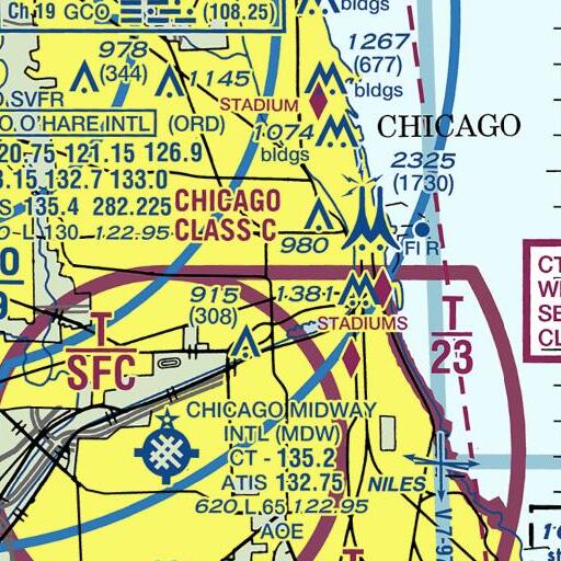 FAA VFR chart of Brainard School, IL