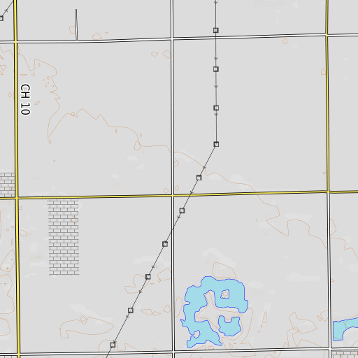 OpenTopoMap map of Brick School (historical), IL