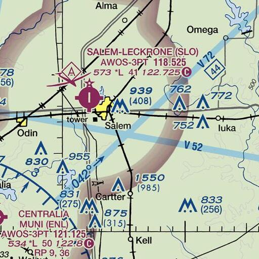 FAA VFR chart of Brubaker Creek, IL