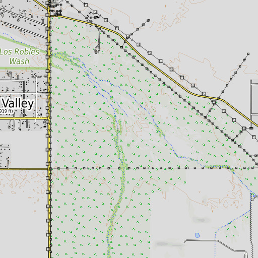 OpenTopoMap map of Brawley Wash, AZ