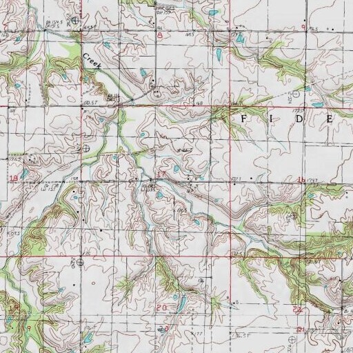 USGS 24K topo map of Brush College School (historical), IL