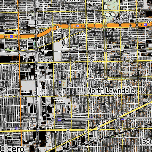 OpenTopoMap map of Bryant School, IL