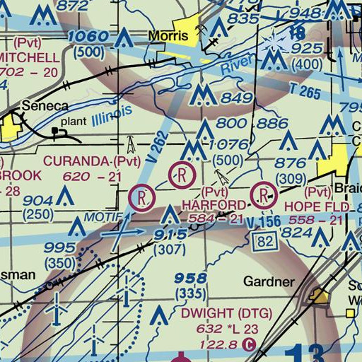 FAA VFR chart of Burleigh School, IL