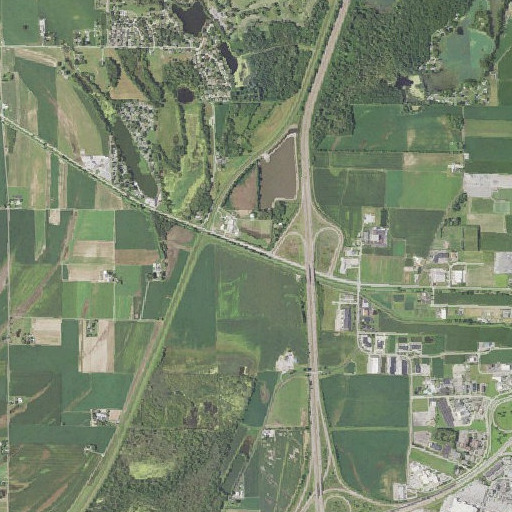 Aerial imagery of Cahokia Creek, IL