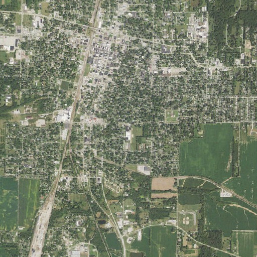 Aerial imagery of Centralia Junior High School, IL
