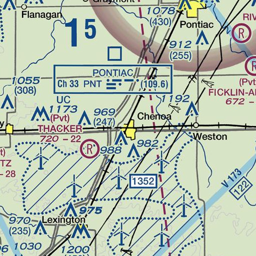 FAA VFR chart of Chenoa Elementary School, IL