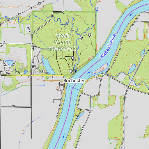 OpenTopoMap map of Coffee Creek, IL