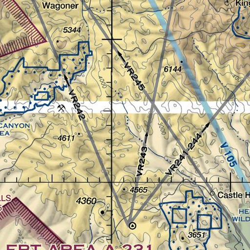 FAA VFR chart of Double Trough Spring, AZ