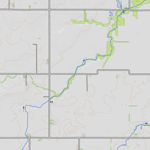 OpenTopoMap map of Contrary School (historical), IL