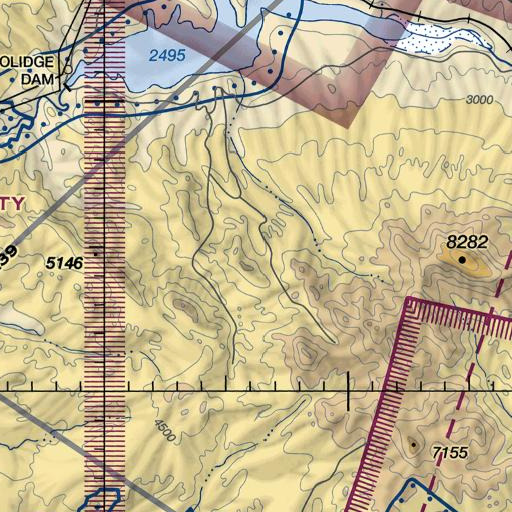 FAA VFR chart of Double Troughs Spring, AZ