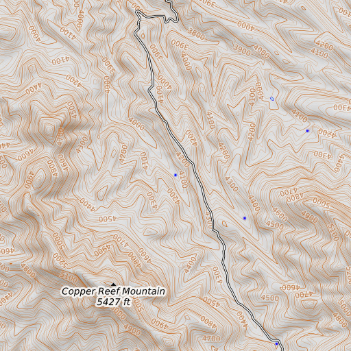 OpenTopoMap map of Double Troughs Spring, AZ