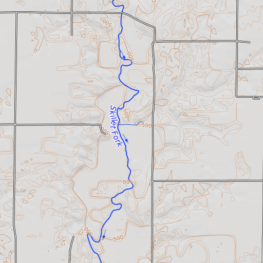 OpenTopoMap map of Crabapple Branch, IL