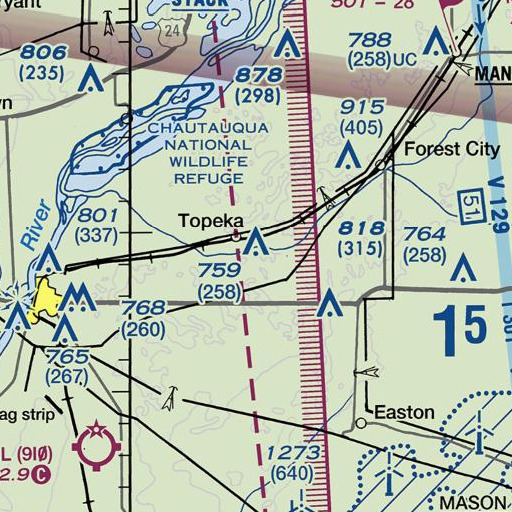 FAA VFR chart of Deverman School (historical), IL