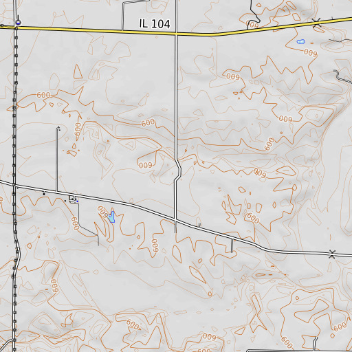 OpenTopoMap map of Dexter School (historical), IL