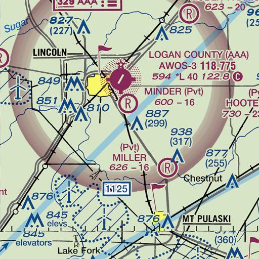 FAA VFR chart of Doolittle School (historical), IL